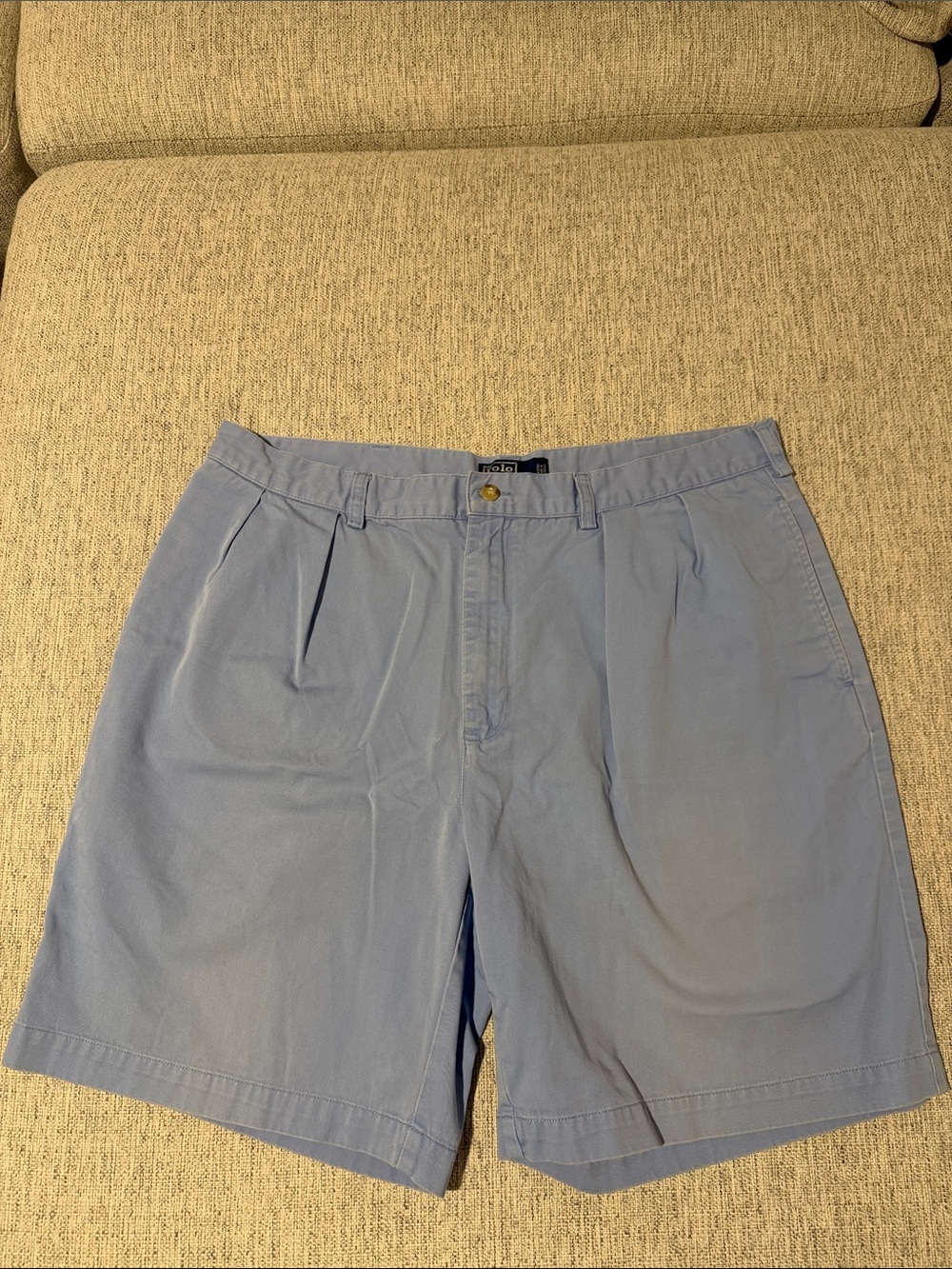 Ralph Lauren Light Blue Flat Front Chino Shorts